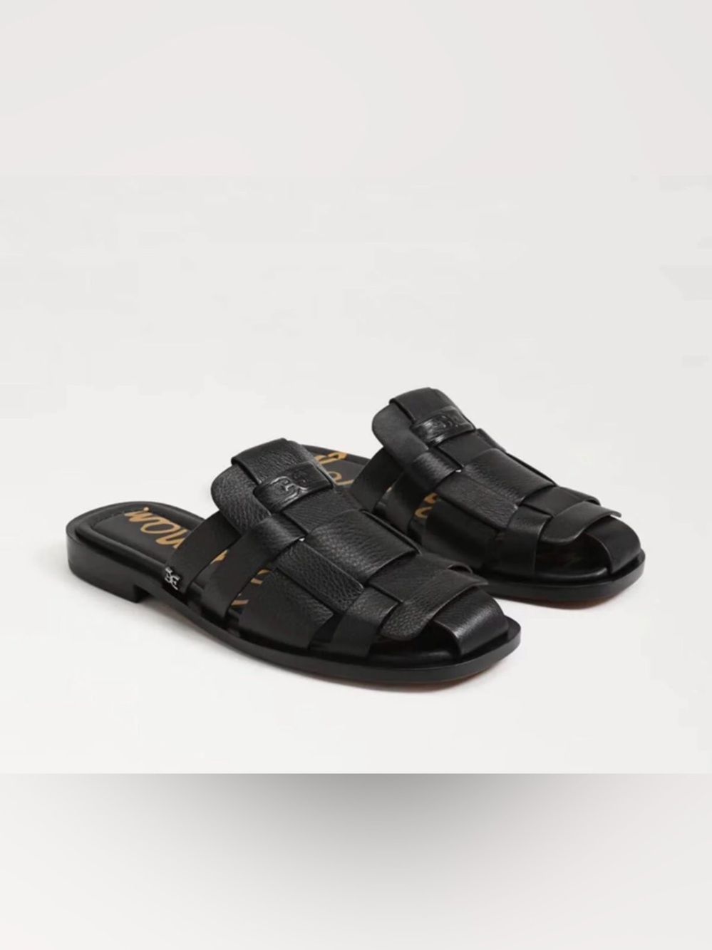 Sam Edelman Dina Fisherman Slip-on Mule Sandals - Black